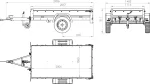 Rimorchio auto a pianale ribassato Garden Trailer 200 KIPP 200x106 cm 750 kg [con struttura alta, telone alto e ruotino di sostegno] - immagine 6