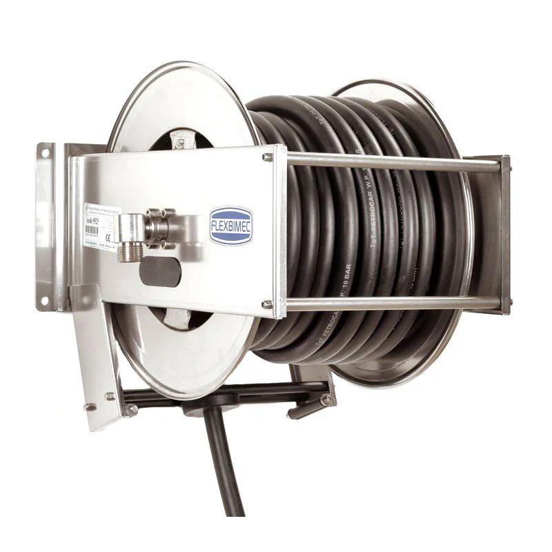 schlauchaufroller-automatisch-offen-1-ag-1-ig-edelstahl-schwenkbare-wandhalterung.webp Avvolgitubo - Automatico - Aperto - 1" AG / 1" IG - Acciaio inox - Supporto a parete orientabile - immagine 1