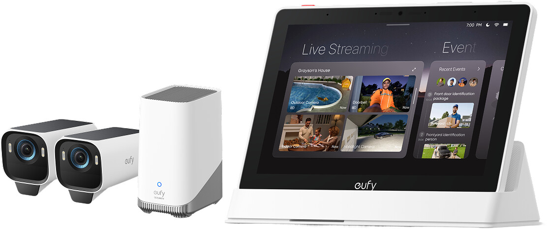 eufy-eufy-smart-s3-pro-display-homebase Eufy eufyCam S3 Pro Starter-Set eufy Smart S3 Pro + Display + HomeBase - immagine 1